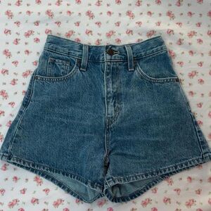 Levi's High Waist Blue Denim Shorts